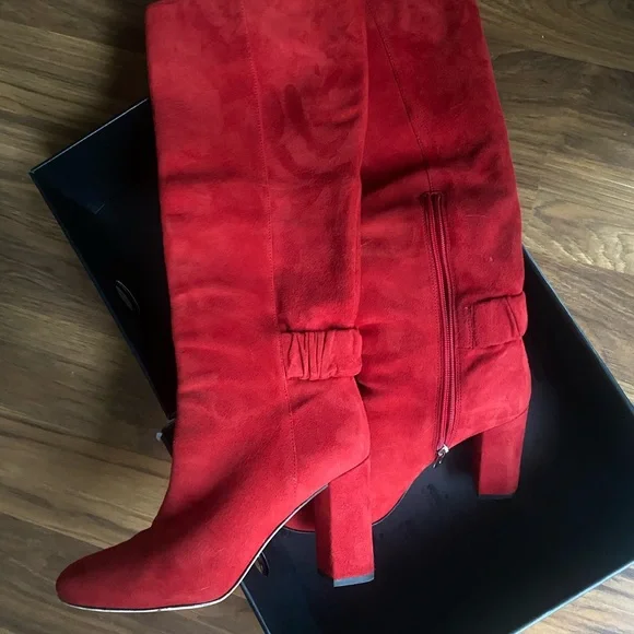 Via Spiga Red Heeled Boots - Picture 2 of 10